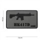 PARCHE PVC 3D HK417D GRIS-NEGRO