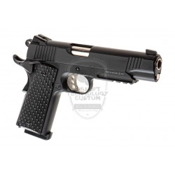 PISTOLA 1911 TACTICAL FULL METAL GBB NEGRO ARMY 