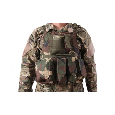 CHALECO TACTICO PLATE CARRIER WOODLAND DELTA TACTI